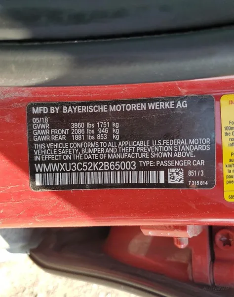 WMWXU3C52K2B65003